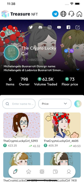 Earn in Treasure NFT